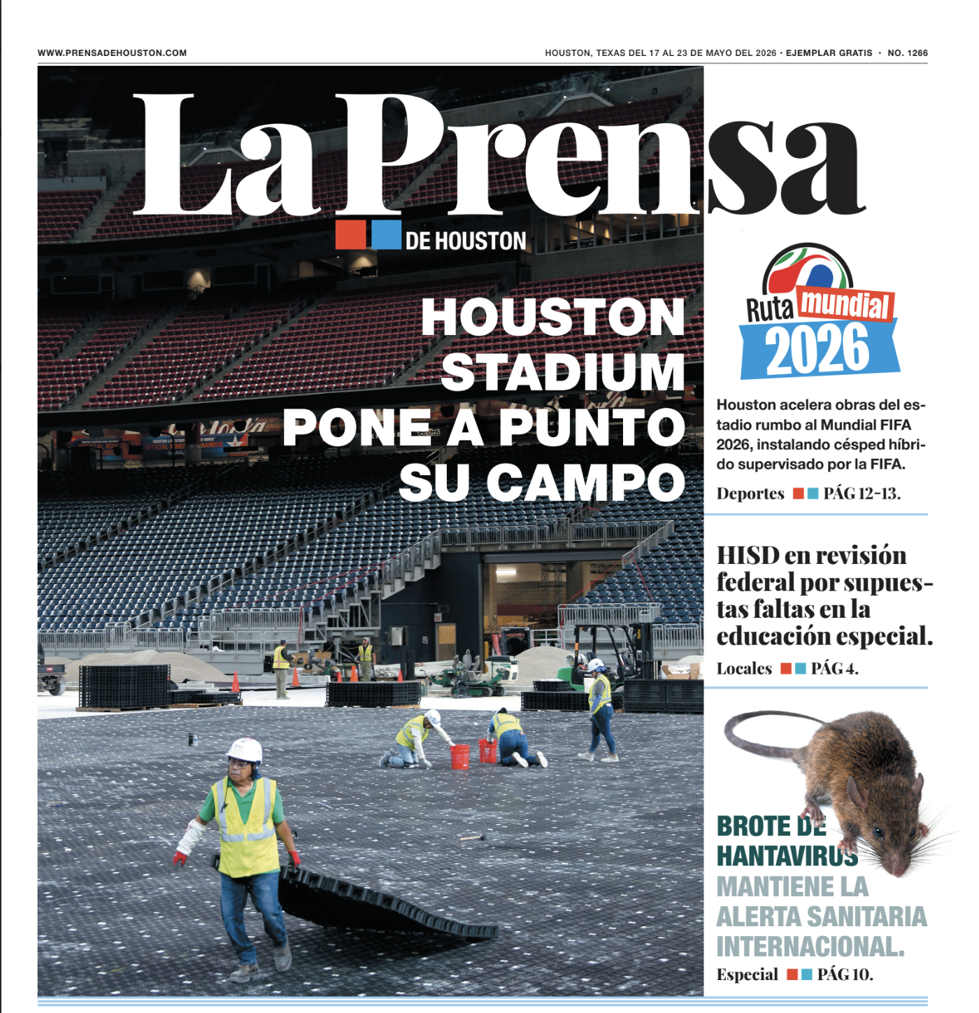 Edición impresa de La Prensa de Houston